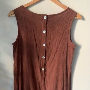VINTAGE Uniform John Paul Richard // Ribbed Maxi Dress in Cocoa